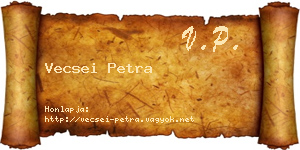 Vecsei Petra névjegykártya